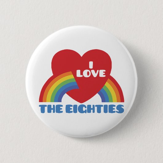 Ik hou van de 80's ronde button 5,7 cm (Voorkant)