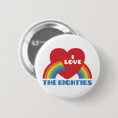 Ik hou van de 80's ronde button 5,7 cm (Voorkant /achterkant)