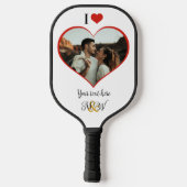 Ik hou van de aangepaste tekst pickleball paddle (Achterkant)