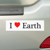 Ik hou van de Aarde Bumpersticker (Op auto)