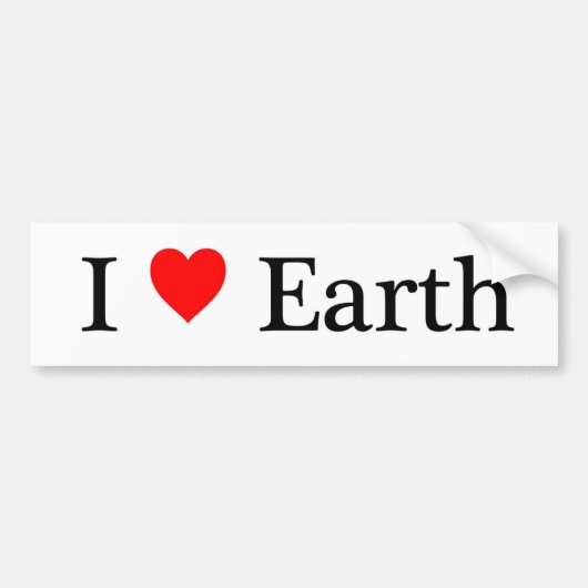 Ik hou van de Aarde Bumpersticker (Voorkant)