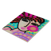 Ik hou van de Abstracte Digitale Verf van de zomer Tegeltje (Zijkant)