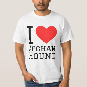 Ik hou van de Afghaanse hond T-shirt