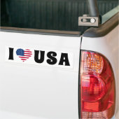 Ik hou van de Amerikaanse vlag Retro Bumpersticker (Op Truck)