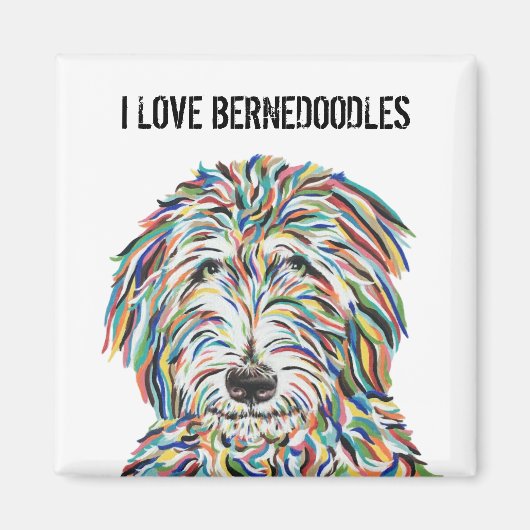 Ik hou van de Bernedoodles magneet (Voorkant)
