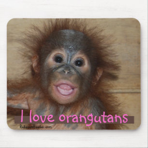 Ik hou van de beste dieren Orangutan Muismat