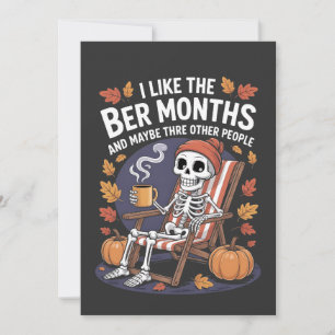 Ik hou van de biermaanden Funny Spooky Skeleton Xm Save The Date