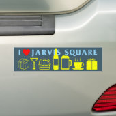 Ik hou van de Bumpersticker van Jarvis Square (Op auto)