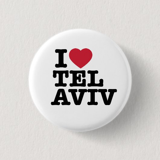 Ik hou van de Button van Tel Aviv (Voorkant)
