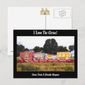 Ik hou van de Circus! Circus Train Briefkaart (Voorkant / Achterkant)