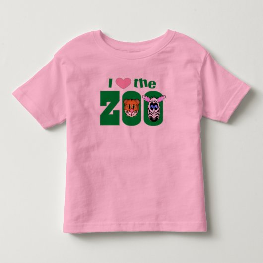 Ik hou van de dierentuin kinder shirts (Voorkant)