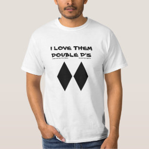 Ik hou van de Dubbele D's Ski Snowboard pun T-shirt