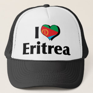 Ik hou van de Eritrese vlag Trucker Pet