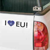 Ik hou van de EU! Ik ben EU! Sticker voor autobump (Op Truck)