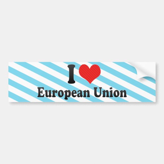 Ik hou van de Europese Unie Bumpersticker (Voorkant)