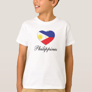 Ik hou van de Filipijnen met vlaggeschut T-shirt