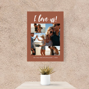 Ik hou van de Foto Terracotta van ons script Canvas Afdruk