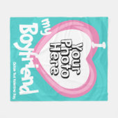 Ik hou van de foto van mijn vriend man fleece deken (Voorkant (Horizontaal))