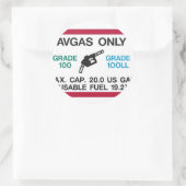 Ik hou van de geur van AVGAS in de ochtend! Ronde Sticker (Tas)