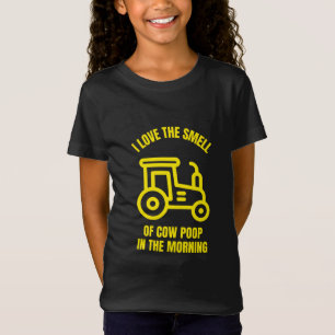 Ik hou van de geur van een koeienpoop in de ochten t-shirt