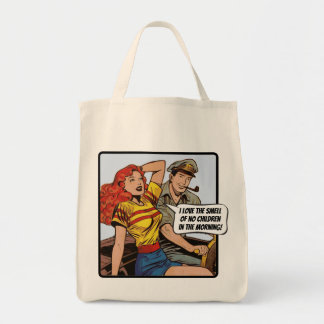 Ik hou van de geur van geen kinderen 's ochtends! tote bag