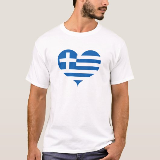 Ik hou van de Griekse vlag T-shirt (Voorkant)