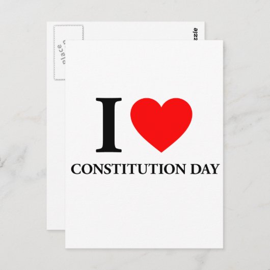 Ik hou van de Grondwet Dag Briefkaart (Voorkant / Achterkant)