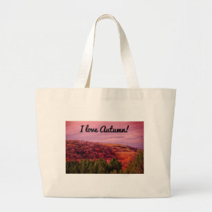 Ik hou van de herfst! Grote Canvas tas