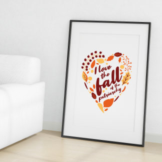 Ik hou van de Herfst van het Patriarchaat Schattig Poster