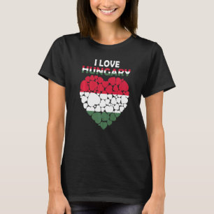 Ik hou van de Hongaarse vlag als Hongaars Hongarij T-shirt