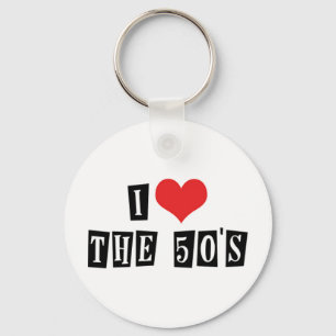 Ik hou van de jaren 50 - Retro 1950's muziek liefh Sleutelhanger