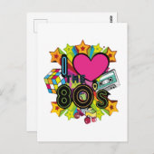 ik hou van de jaren 80 briefkaart (Voorkant / Achterkant)