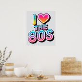ik hou van de jaren 80 poster (Keuken)