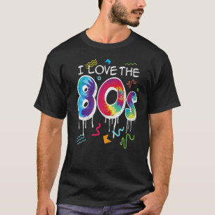 Ik hou van de jaren '80 Retro Party tachtiger gro T-shirt