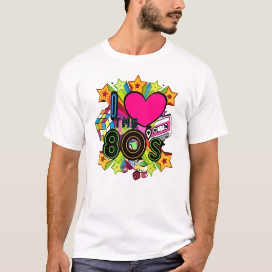 Ik hou van de jaren 80 t-shirt (Voorkant)