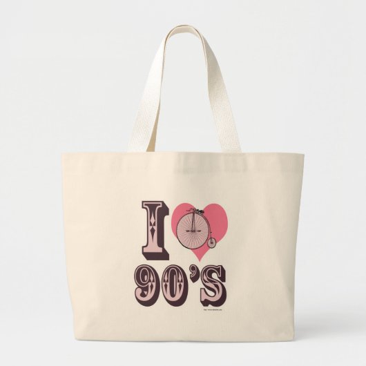 Ik hou van de jaren '90 grote tote bag (Voorkant)