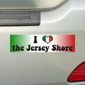 Ik hou van de Jersey Shore Bumpersticker (Op auto)
