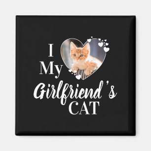 Ik hou van de kat van mijn vriendin Custom Photo T Magneet