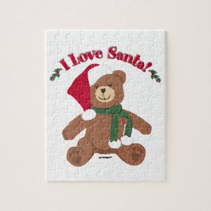 Ik hou van de Kerstman! KerstTeddy Bear Legpuzzel