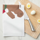 Ik hou van de Kerstman! KerstTeddy Bear Theedoek (Quarter Fold)