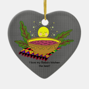 Ik hou van de keuken van mijn baby's keramisch ornament