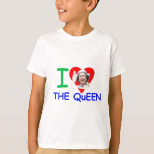 Ik hou van de koningin, koningin Elizabeth II T-shirt