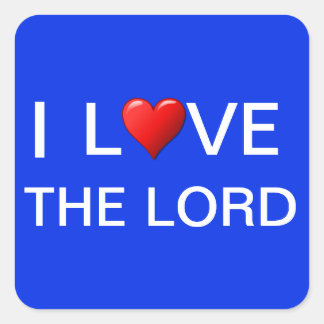 IK HOU VAN DE LORD VIERKANTE STICKER