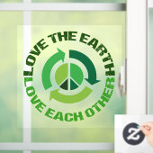 Ik hou van de milieuactivist raamsticker (Huis)