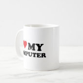 Ik hou van de Mok van mijn computerkoffie (Voorkant links)