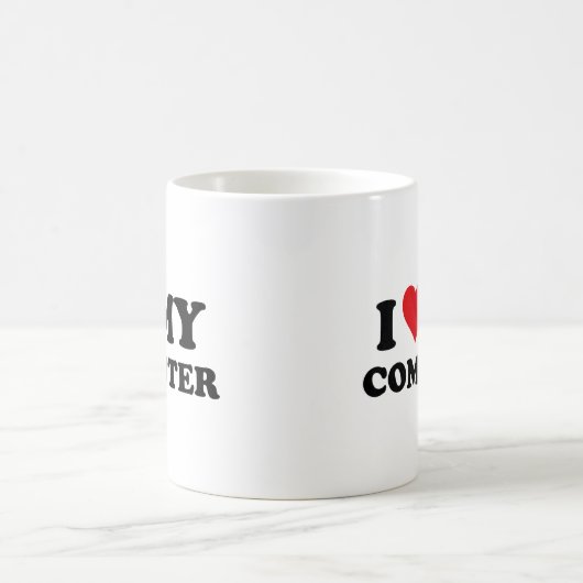 Ik hou van de Mok van mijn computerkoffie (Center)