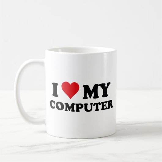 Ik hou van de Mok van mijn computerkoffie (Links)