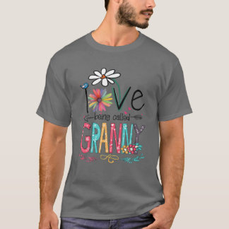 Ik hou van de naam Granny Sunflower T-shirt