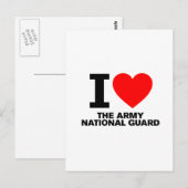 Ik hou van de Nationale Garde van het Leger Briefkaart (Voorkant / Achterkant)