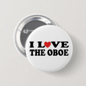 Ik hou van de Oboe Button (Voorkant /achterkant)